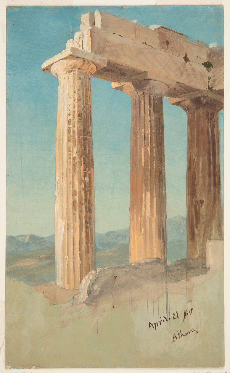 Parthenonin pylväät, Ateena tekijältä Frederic Edwin Church