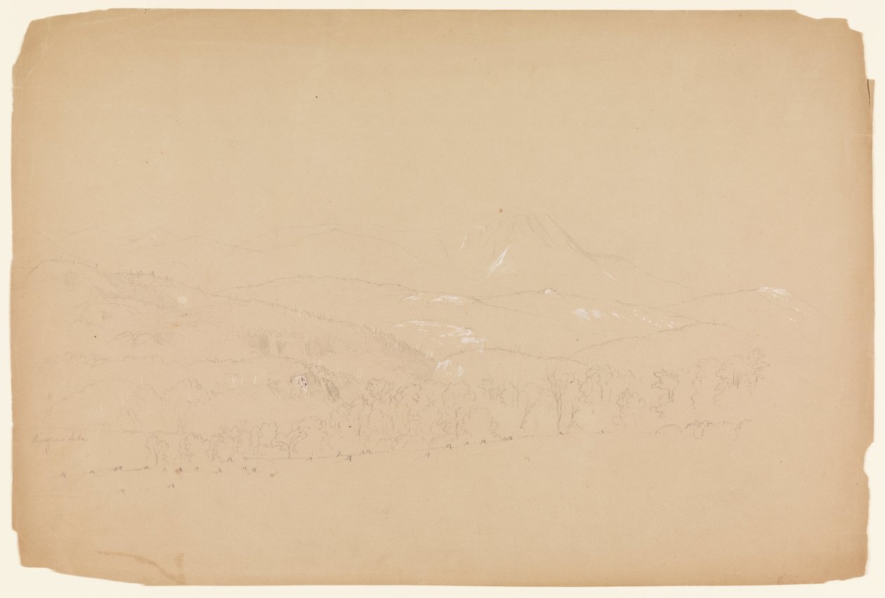 Katahdinin kaukaisempi näkymä lännestä katsottuna tekijältä Frederic Edwin Church