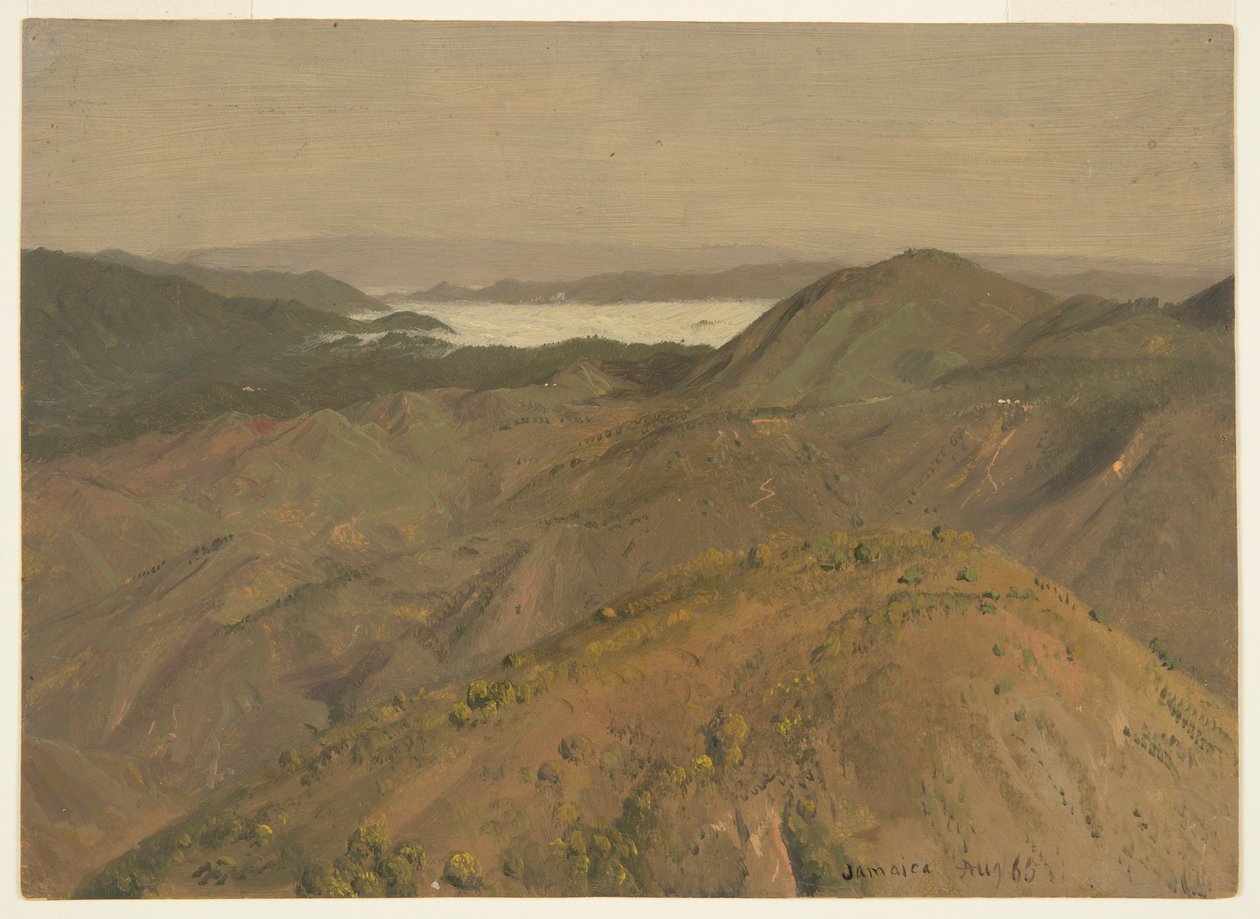 Kaukainen näköala kukkuloiden yli, Jamaika, Länsi-Intia tekijältä Frederic Edwin Church