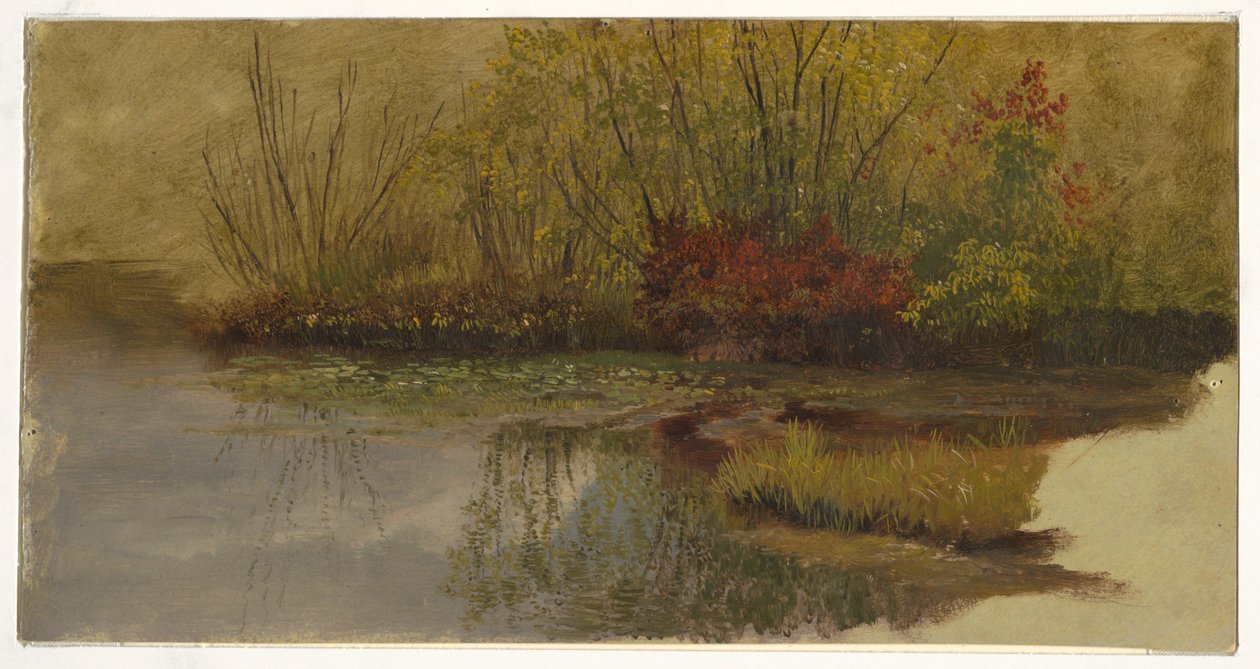 Piirros, Lammen nurkka, n. 1860. tekijältä Frederic Edwin Church