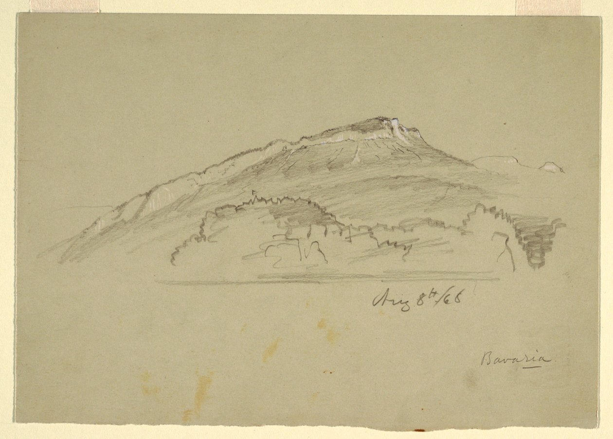 Piirros, Puu, Baijeri, 8. elokuuta 1868. tekijältä Frederic Edwin Church