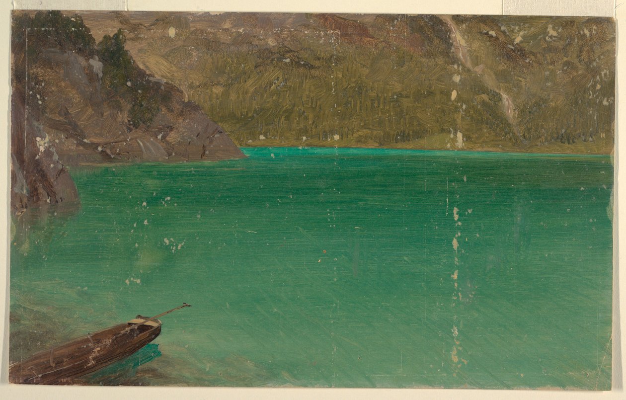 Piirros, Alppijärvi (Baijeri tai Sveitsi), 1868 tekijältä Frederic Edwin Church