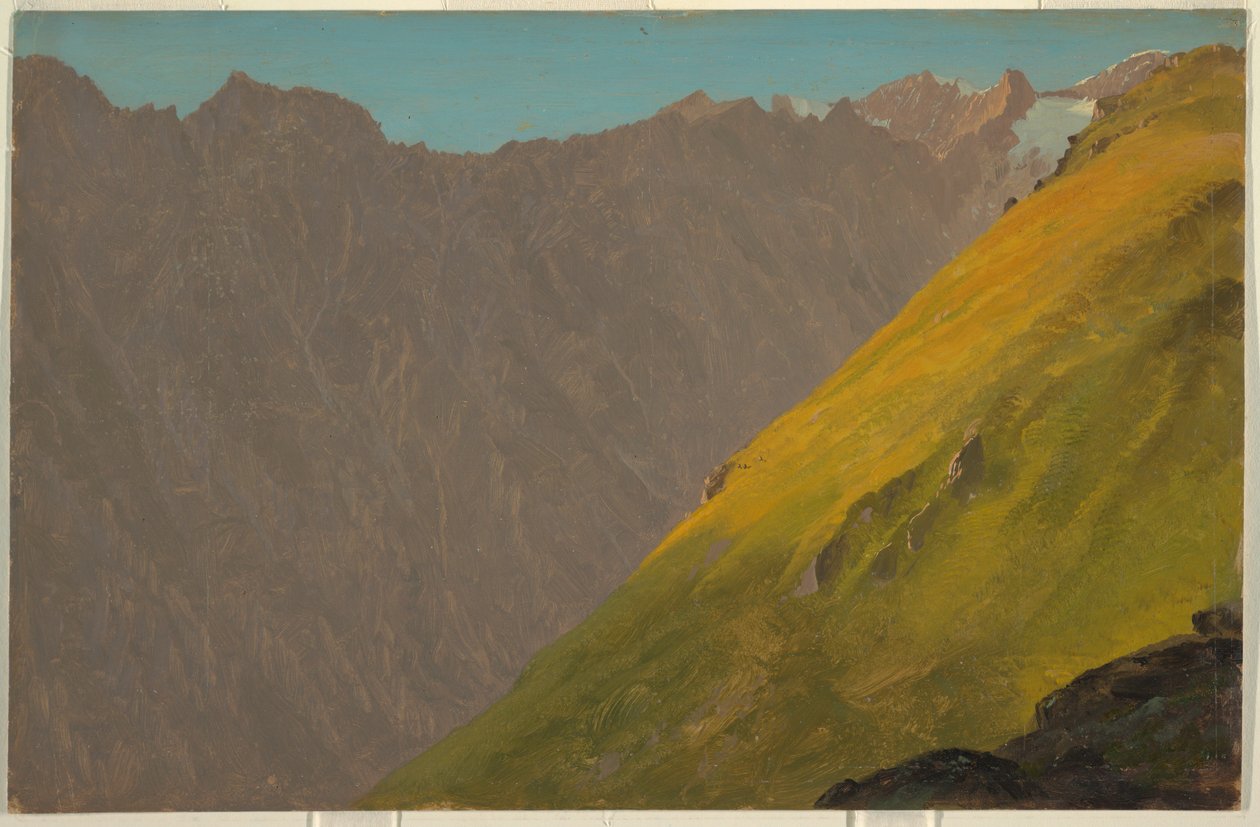 Piirros, Alppimaisema, Baijeri tai Sveitsi, 1868 tekijältä Frederic Edwin Church