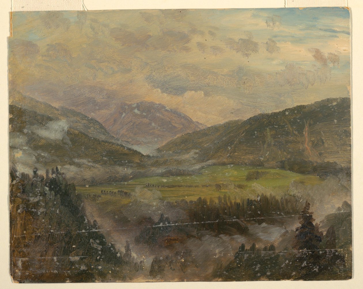 Piirros, Apliinimaisema (Baijeri tai Sveitsi), 1868 tekijältä Frederic Edwin Church