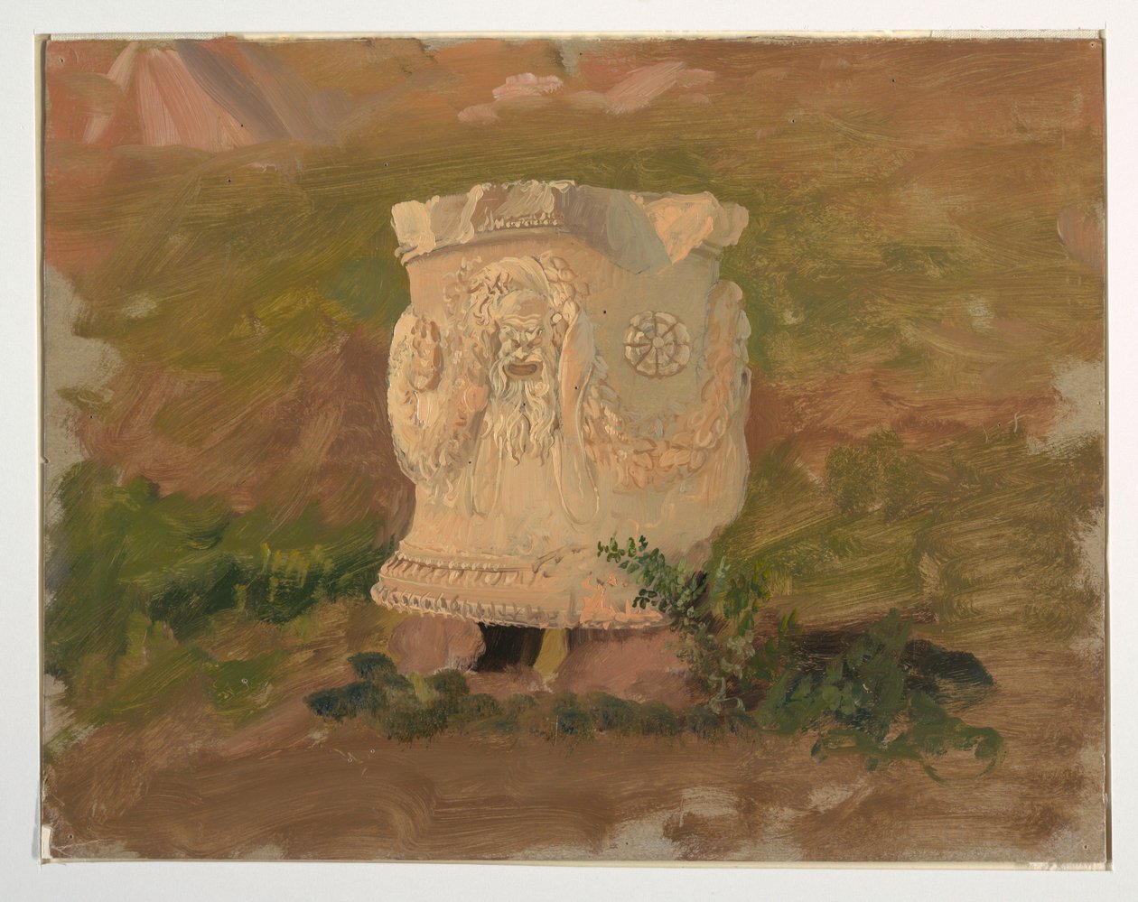 Piirros, Ateena, veistos Dionysos-teatterissa, huhtikuu 1869. tekijältä Frederic Edwin Church