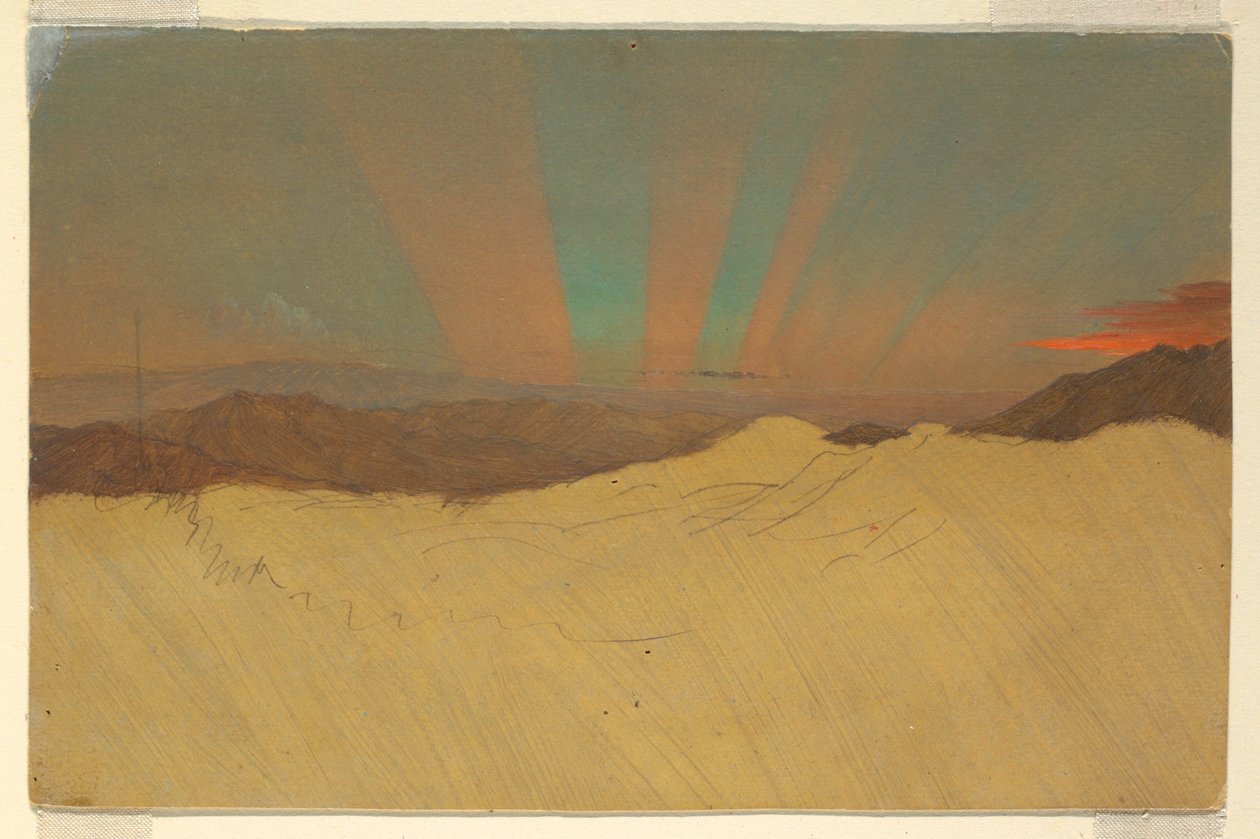 Piirros, Aurora Borealis, 1860-70 tekijältä Frederic Edwin Church