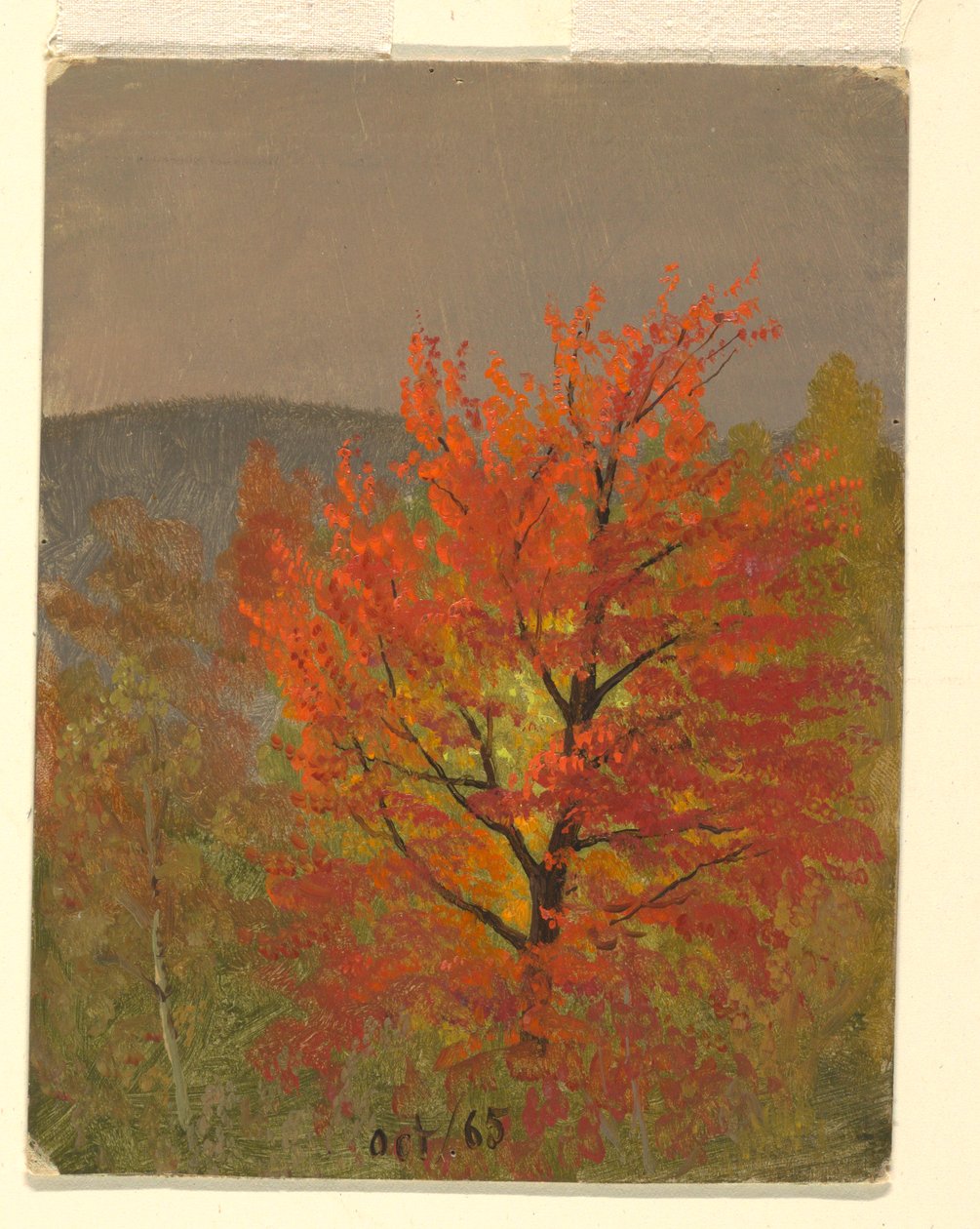 Piirros, Syksyinen maisema (Vermont), 1865-70 tekijältä Frederic Edwin Church