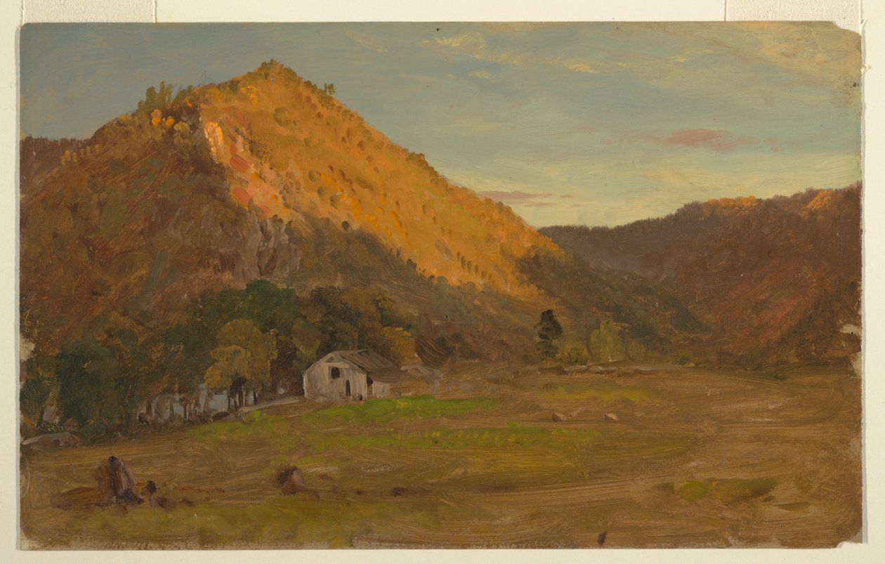 Piirros, Syksyinen maisema (Pohjois-Carolina), 1865-70 tekijältä Frederic Edwin Church