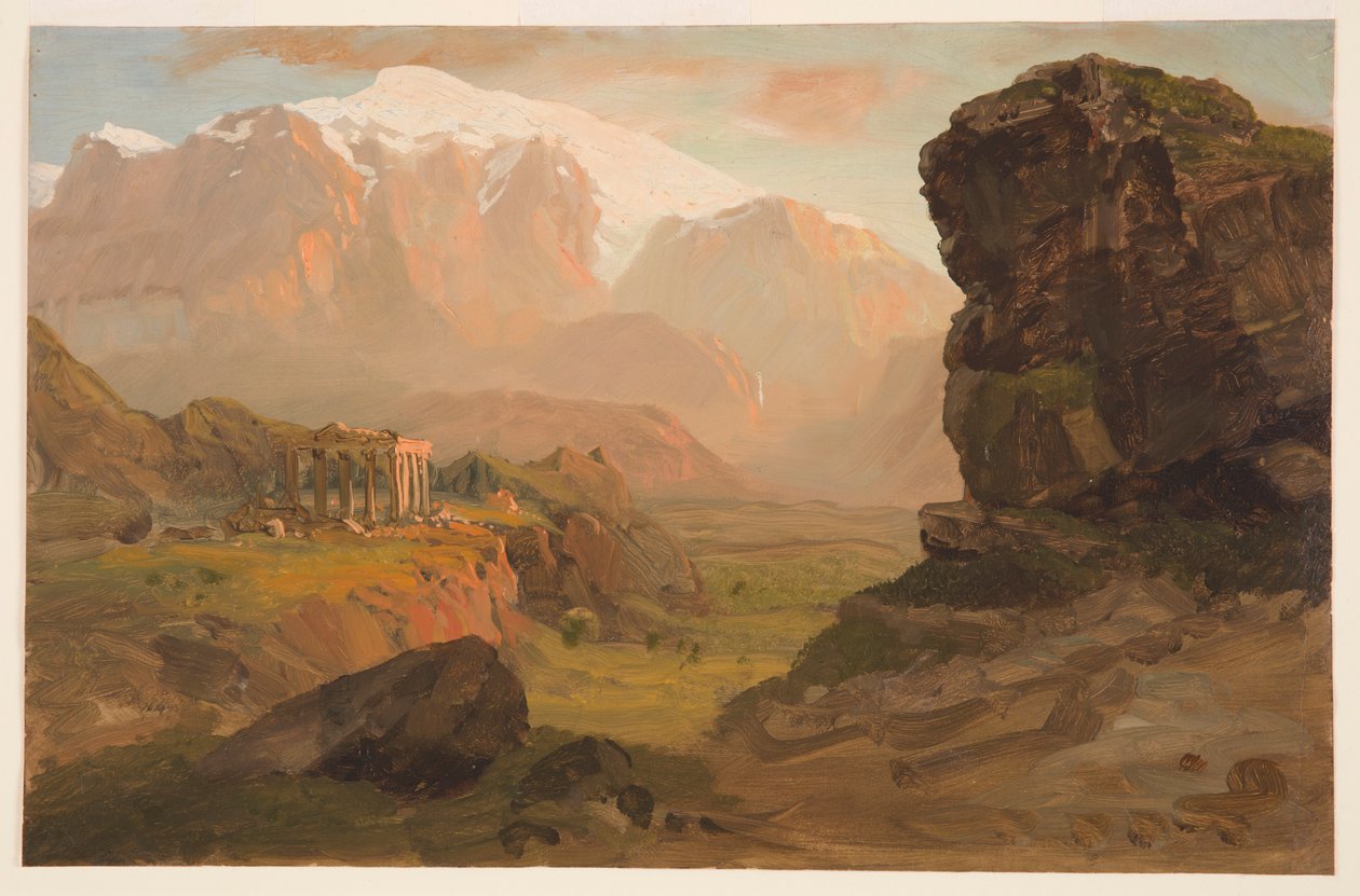 Piirros, Bashan Fantasy, huhtikuu 1869 tekijältä Frederic Edwin Church