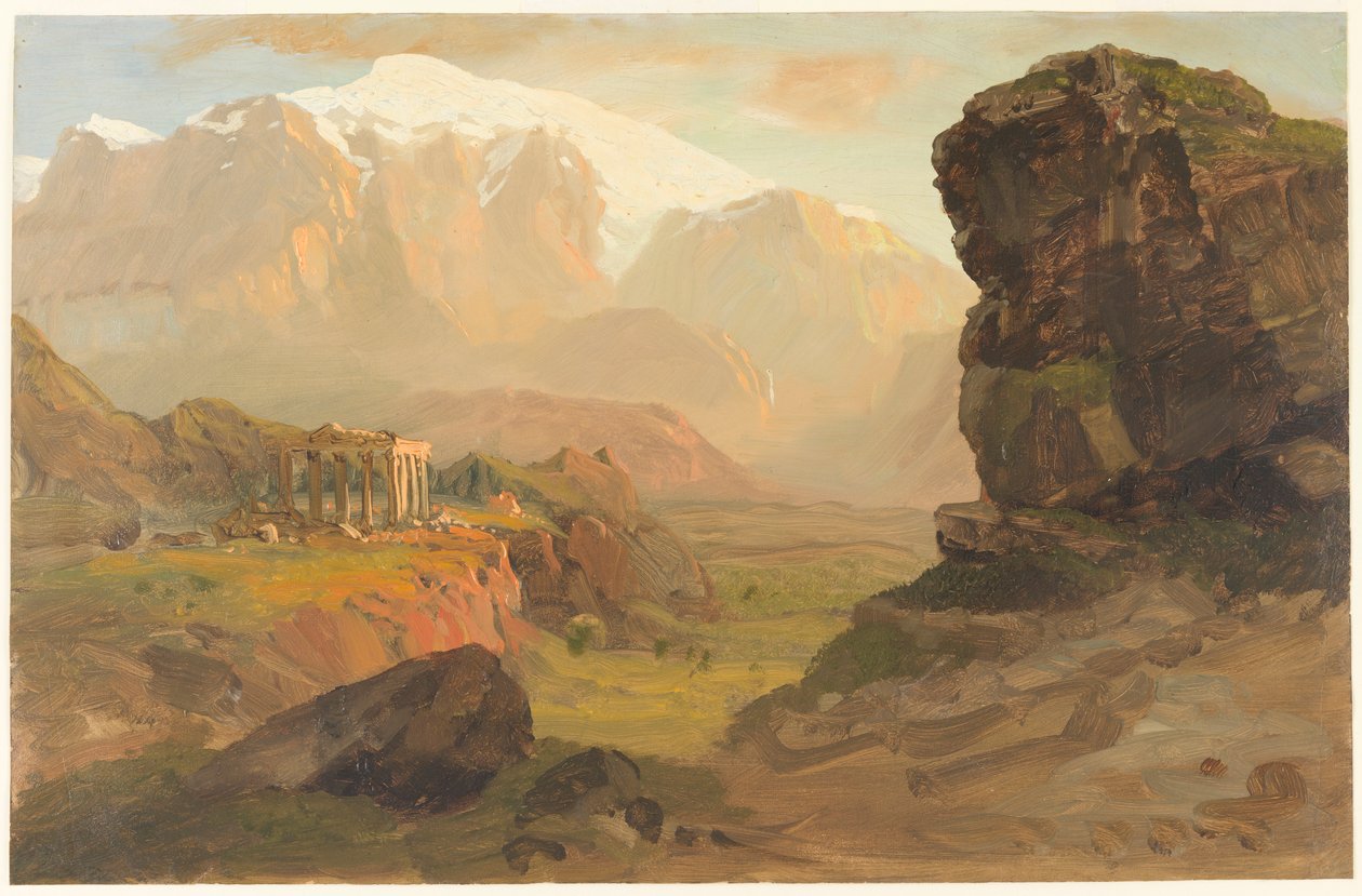 Piirros, Bashan Fantasy, huhtikuu 1869 tekijältä Frederic Edwin Church