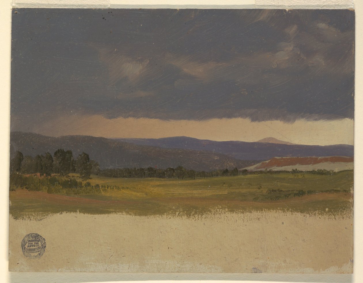 Piirros, Sininen kukkula matalien pilvien alla, 1869-70 tekijältä Frederic Edwin Church