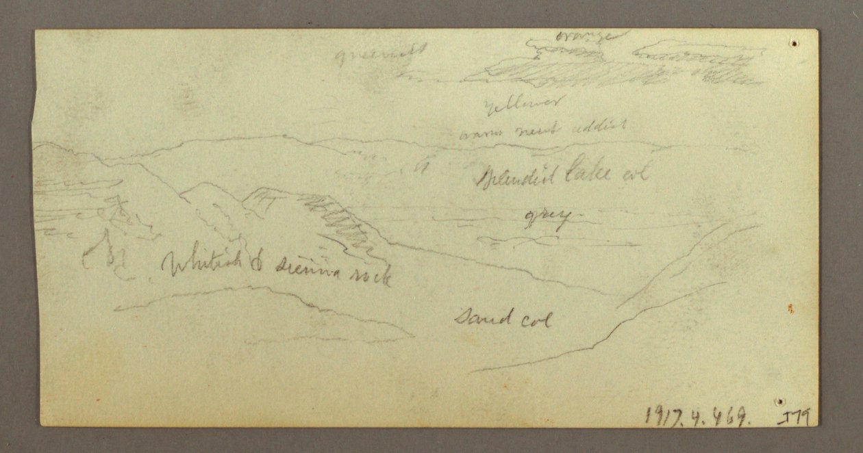 Piirustus, kamelitutkimus, 21.-22. helmikuuta 1868. tekijältä Frederic Edwin Church