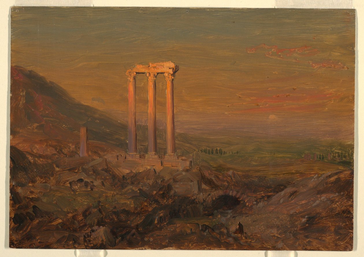 Piirros, Klassiset rauniot, Syyria, toukokuu 1868 tekijältä Frederic Edwin Church