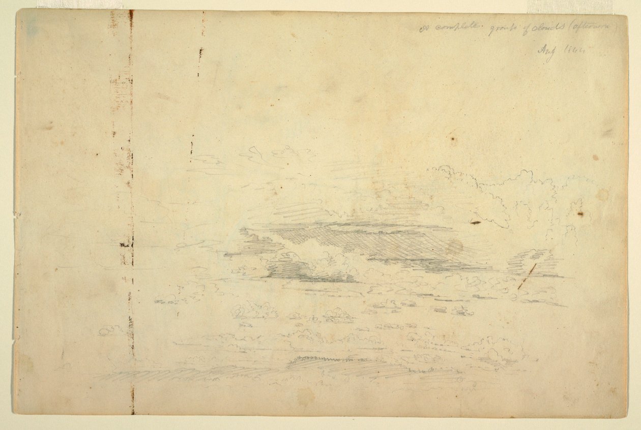 Piirros, Pilvitutkimuksia, elokuu 1844 tekijältä Frederic Edwin Church