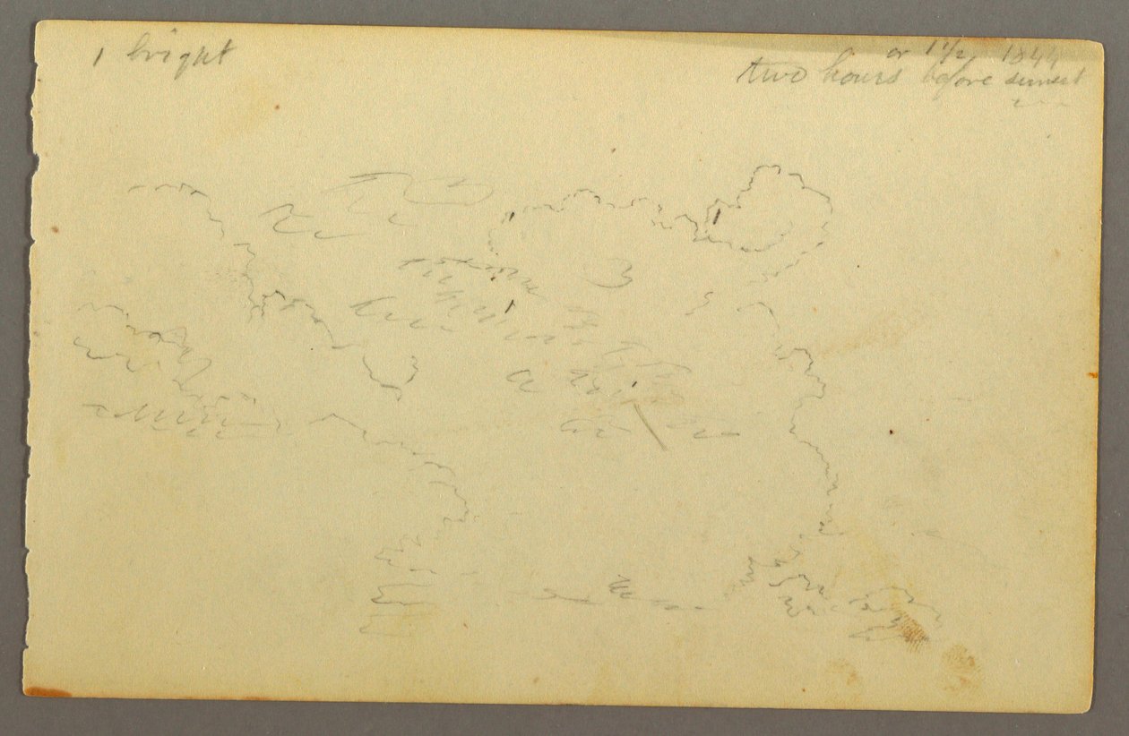 Piirros, Pilviopetus, 1844 tekijältä Frederic Edwin Church