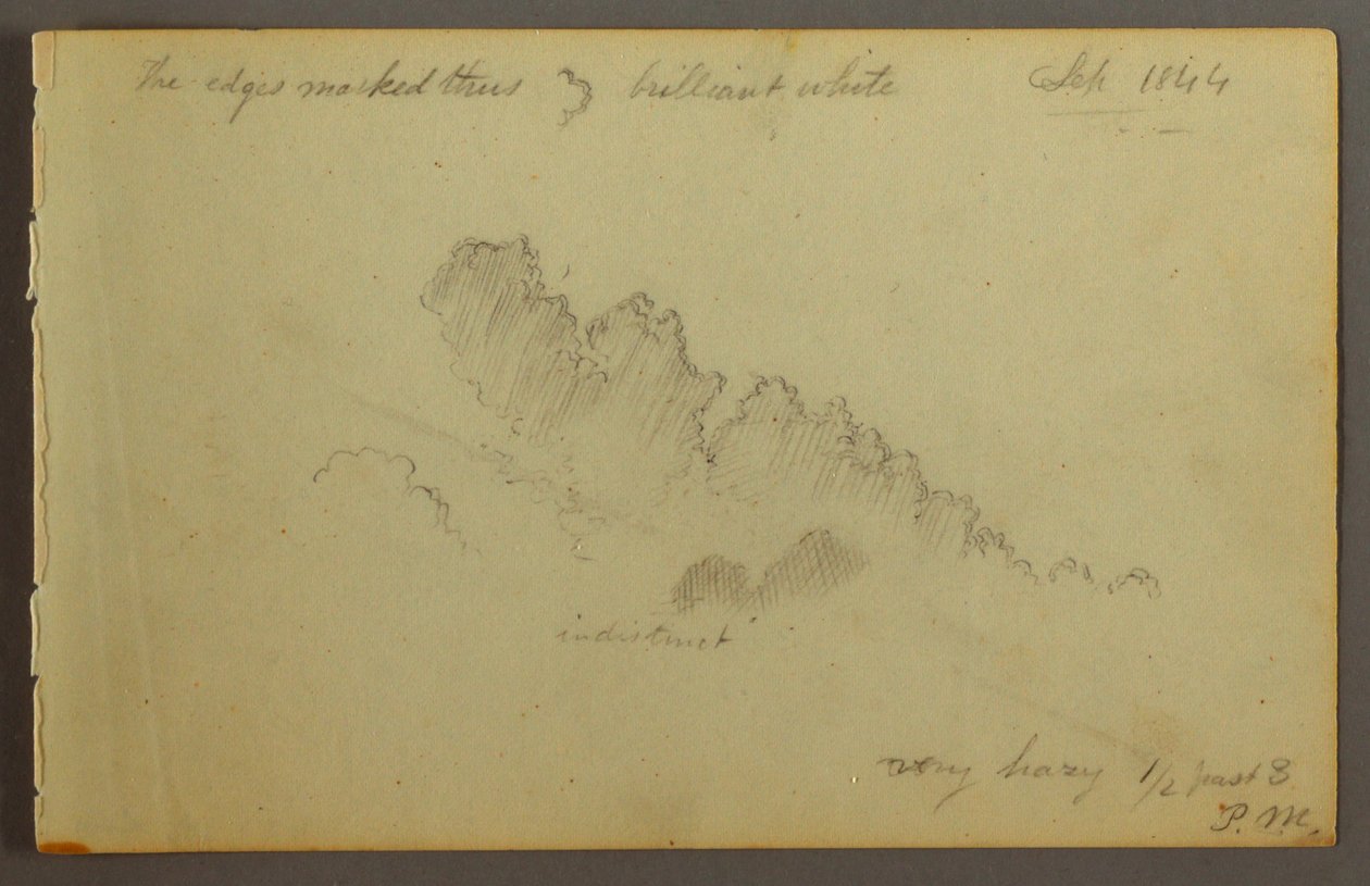 Piirros, Pilvitutkimus, 1844 tekijältä Frederic Edwin Church