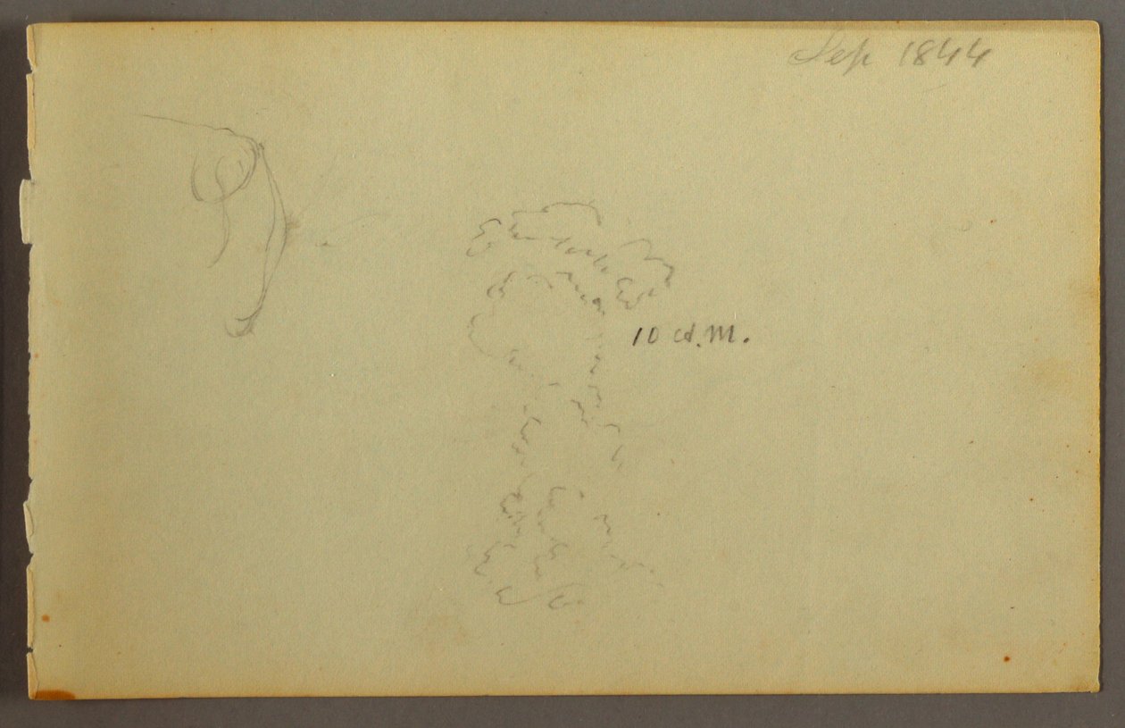 Piirros, Pilvitutkimus, 1844 tekijältä Frederic Edwin Church