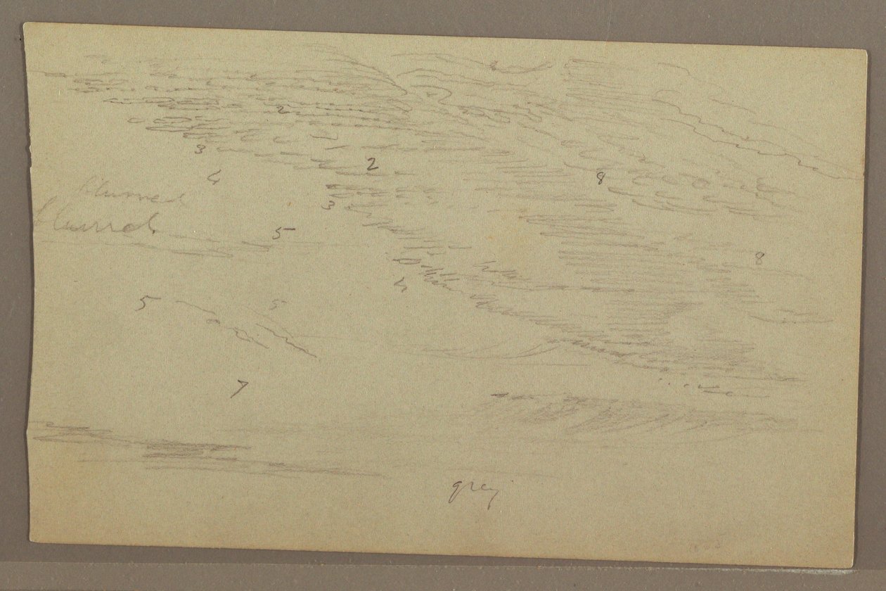 Piirros, pilvitutkimus, 1860-luku tekijältä Frederic Edwin Church