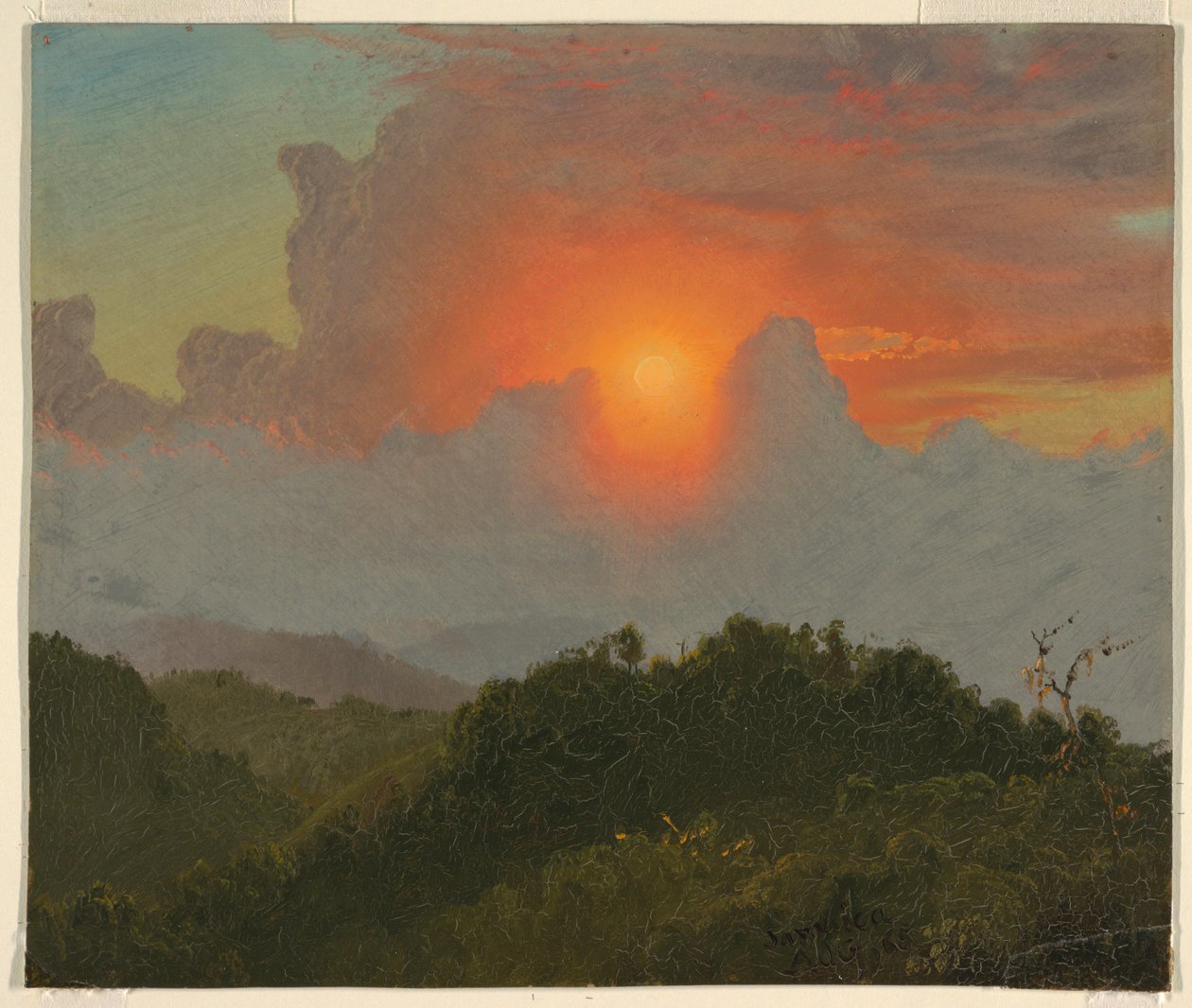 Piirros, pilvinen taivas, elokuu 1865 tekijältä Frederic Edwin Church
