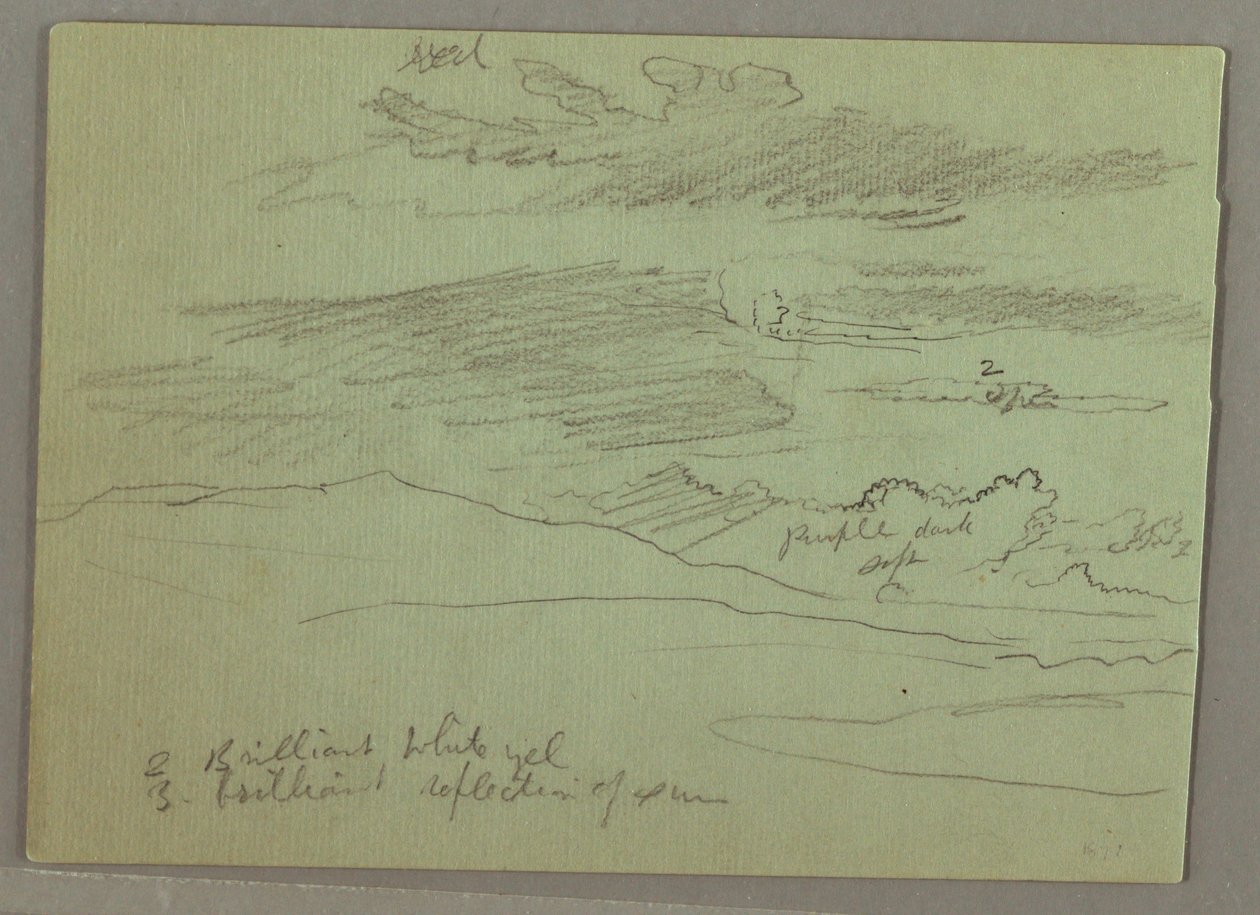 Piirros, Pilvinen taivas, 1871 tekijältä Frederic Edwin Church