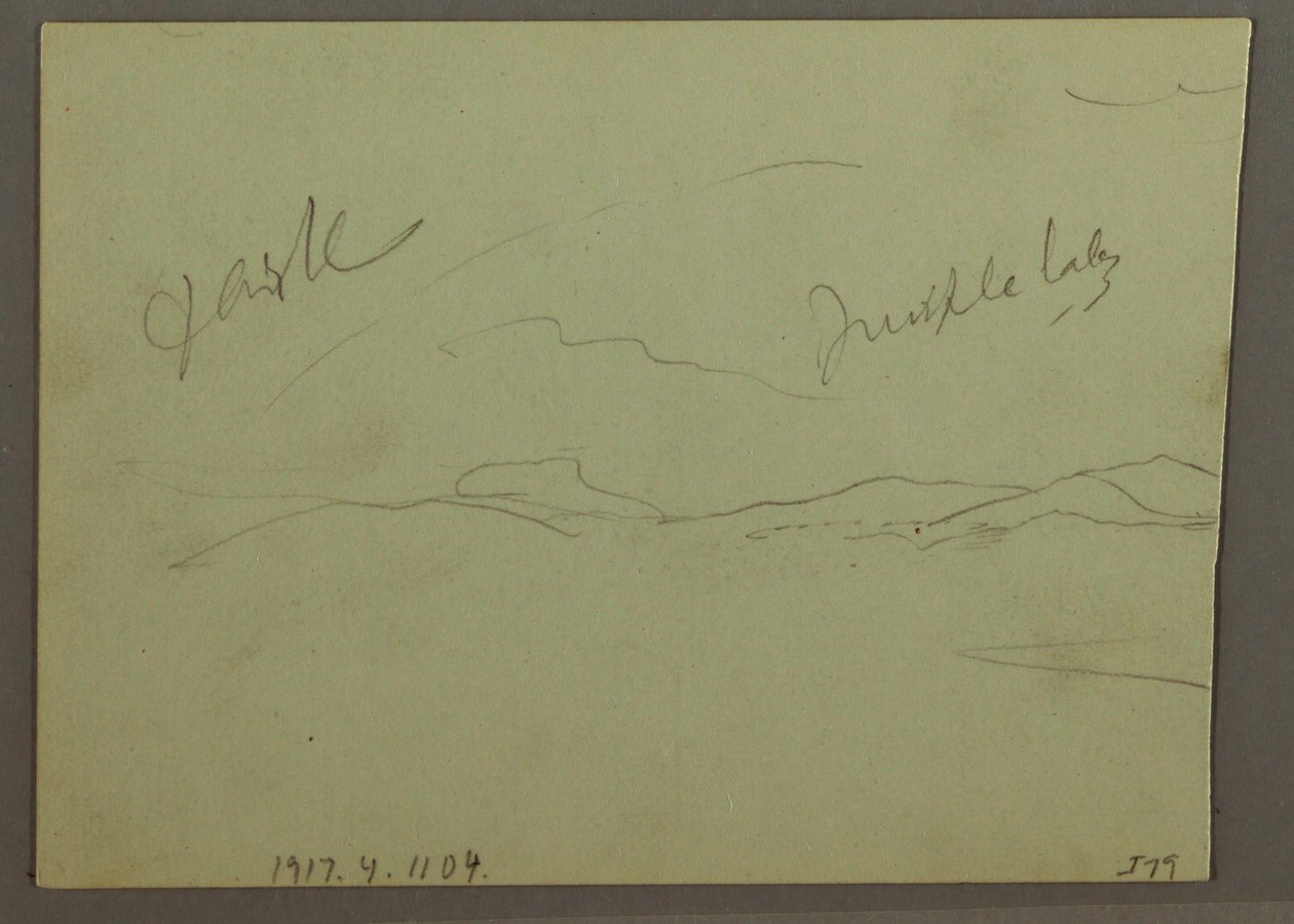 Piirros, Pilvinen taivas, rinne, 1870 tekijältä Frederic Edwin Church