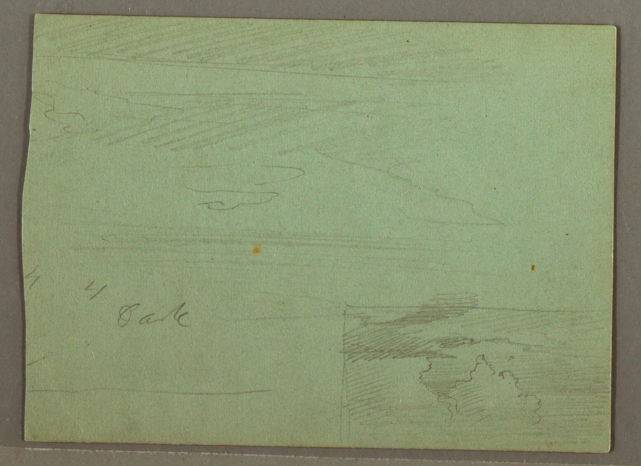 Piirros, Pilvinen taivas harjun yllä, elokuu 1871 tekijältä Frederic Edwin Church