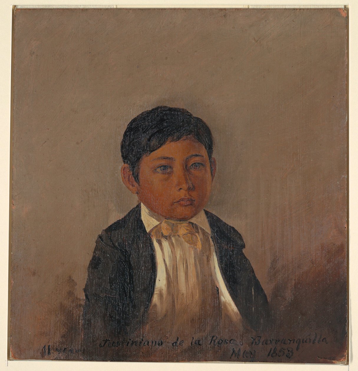 Piirustus, Kolumbia, Barranquilla, pojan muotokuva, toukokuu 1853. tekijältä Frederic Edwin Church