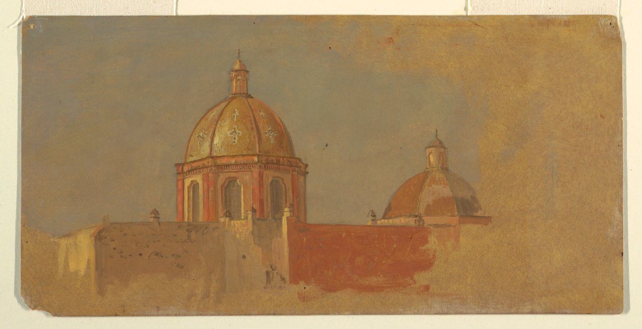 Piirros, Kolumbia tai Ecuador, kirkon katto, 1853 tai 1857. tekijältä Frederic Edwin Church