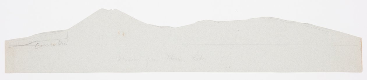 Piirros, Katahdin-vuoren harjun leikkaus, Maine, n. 1856-60. tekijältä Frederic Edwin Church