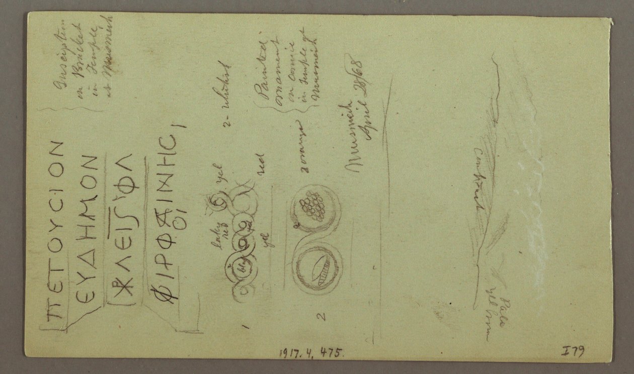 Piirustus, Parreloriumin julkisivu, 28. huhtikuuta 1868. tekijältä Frederic Edwin Church