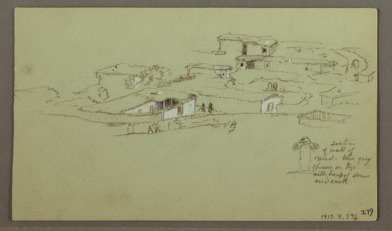 Piirustus, Flat Rocky Hill, 4. toukokuuta 1868. tekijältä Frederic Edwin Church