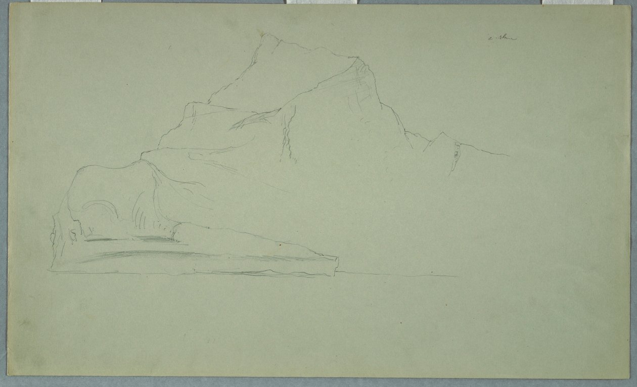 Piirros, kelluva jäävuori, kesä- tai heinäkuu 1859 tekijältä Frederic Edwin Church
