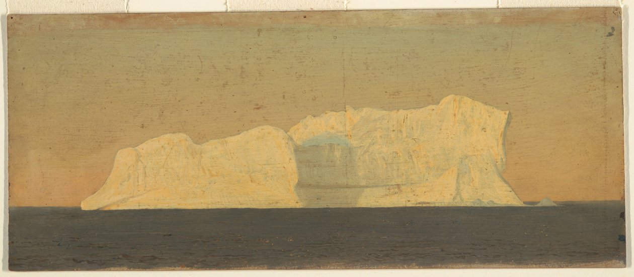 Piirros, kelluva jäävuori, Labrador, kesä- tai heinäkuu 1859. tekijältä Frederic Edwin Church