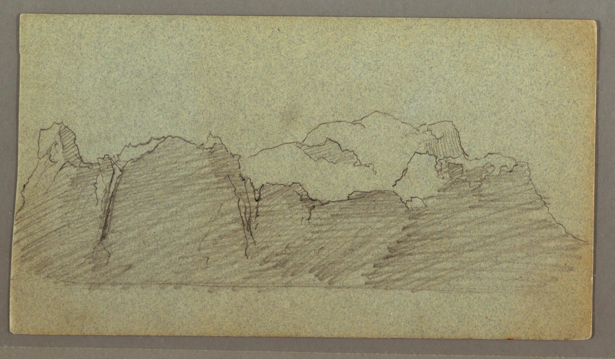 Piirros, kelluva jäävuori, mahdollisesti kesäkuu 1874 tekijältä Frederic Edwin Church