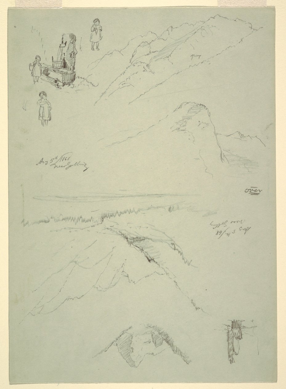 Piirros, "Gollingin läheltä", Itävalta, 5. elokuuta 1868. tekijältä Frederic Edwin Church