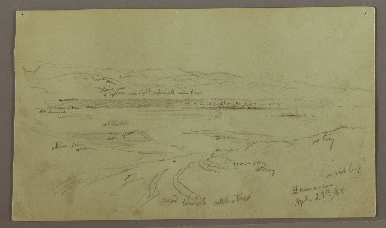 Piirros, Hills and Plains, 29. huhtikuuta 1868. tekijältä Frederic Edwin Church