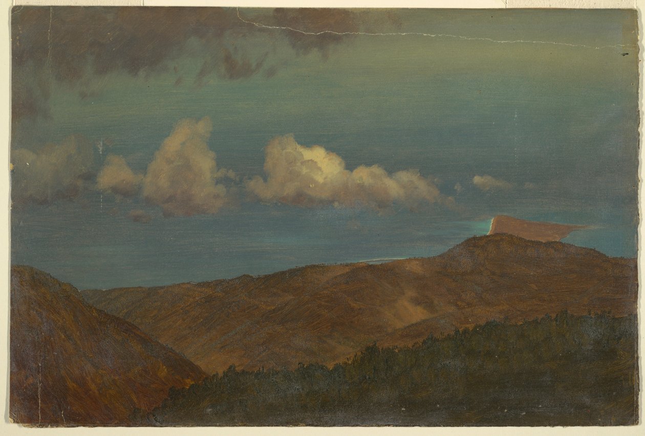 Piirros, Kumpuileva maisema, 1865 tekijältä Frederic Edwin Church