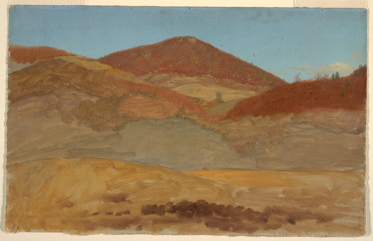 Piirros, Kumpuileva maisema, syksy, 1870-80 tekijältä Frederic Edwin Church