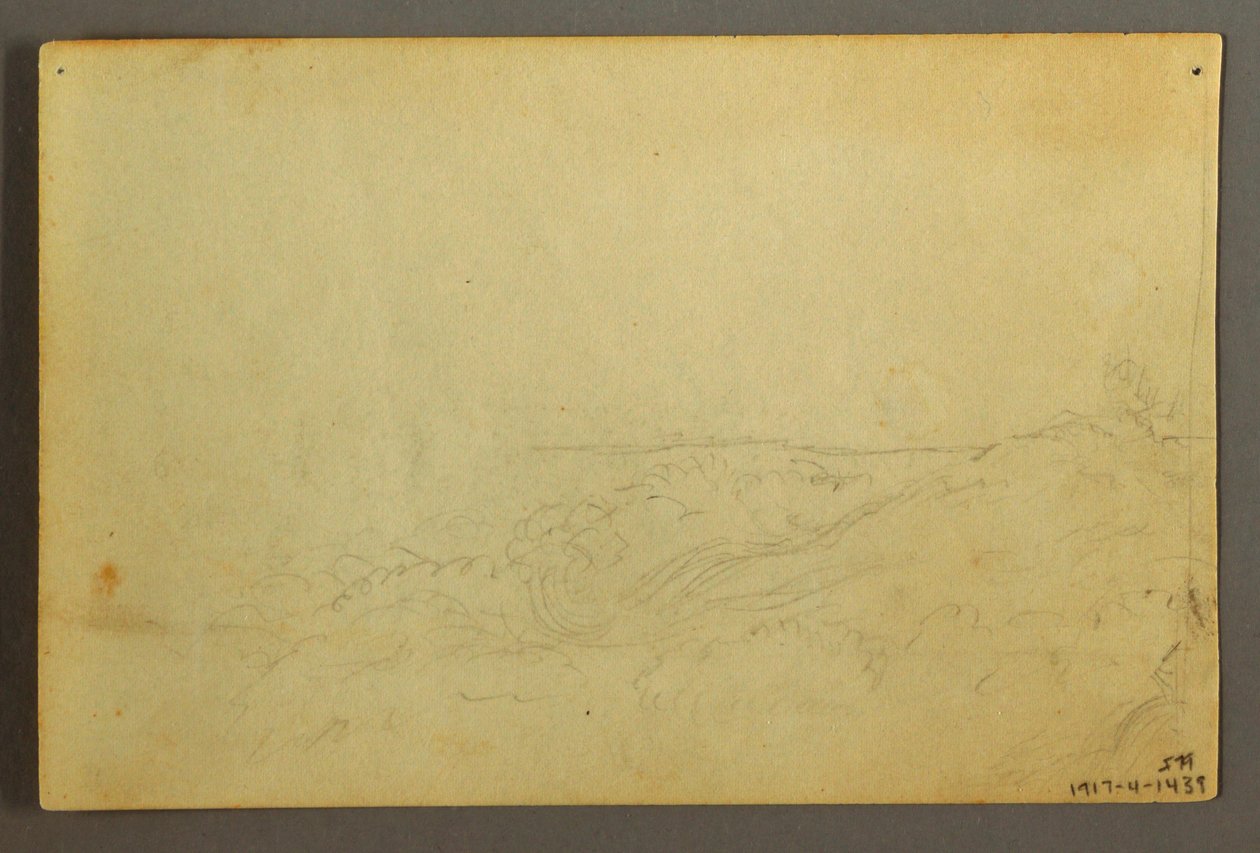Piirros, Talo metsässä puron varrella, huhtikuu 1845. tekijältä Frederic Edwin Church