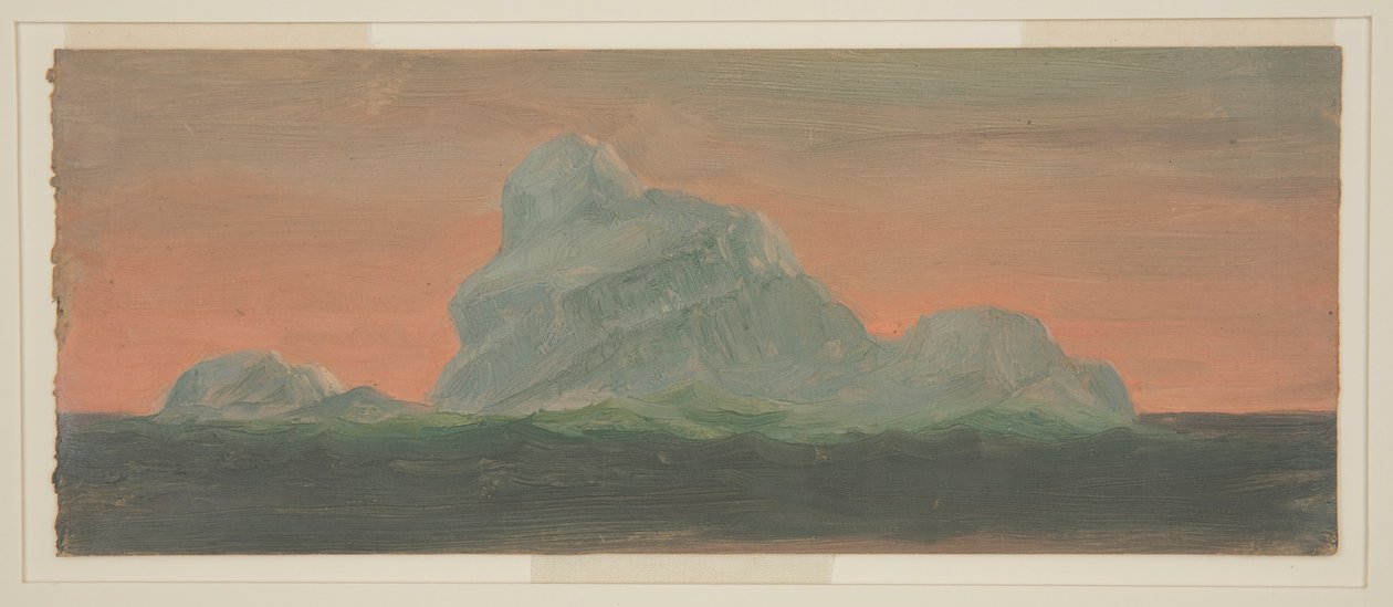 Piirros, jäävuori iltataivasta vasten, kesäkuu 1859 tekijältä Frederic Edwin Church
