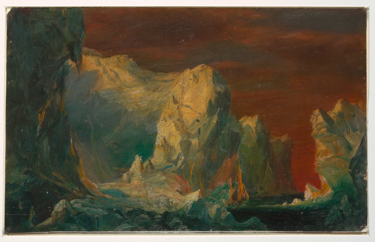 Piirros, Jäävuori fantasia, luultavasti 1859 tekijältä Frederic Edwin Church