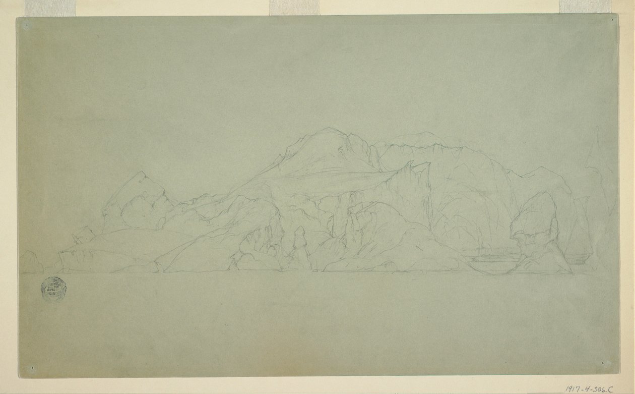 Piirros, jäävuori, kesä- tai heinäkuu 1859 tekijältä Frederic Edwin Church
