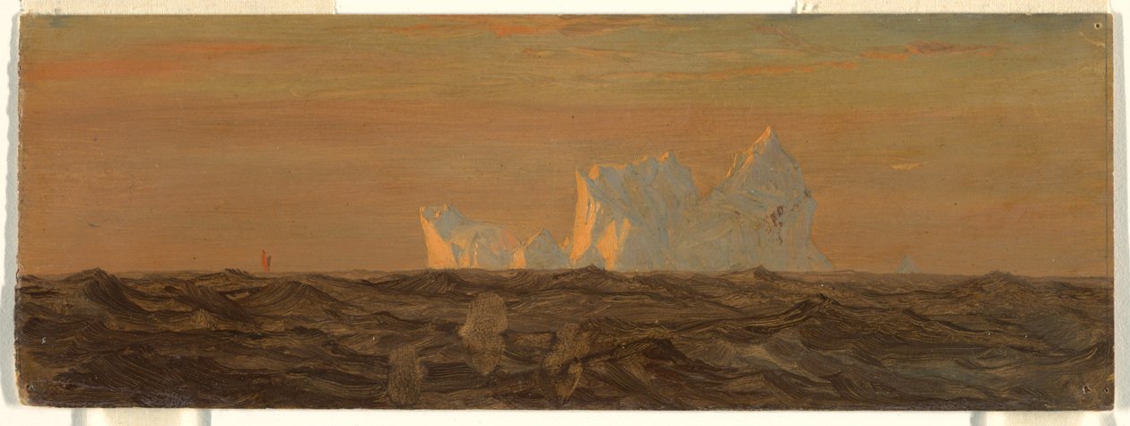 Piirros, Jäävuoria, kesä- tai heinäkuu 1859 tekijältä Frederic Edwin Church