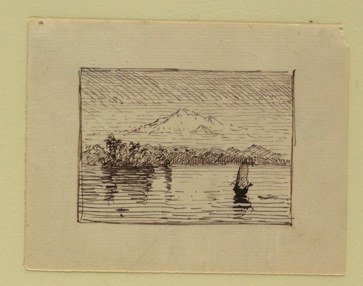 Piirros, Mielikuvitusmaisema, n. 1850 tekijältä Frederic Edwin Church