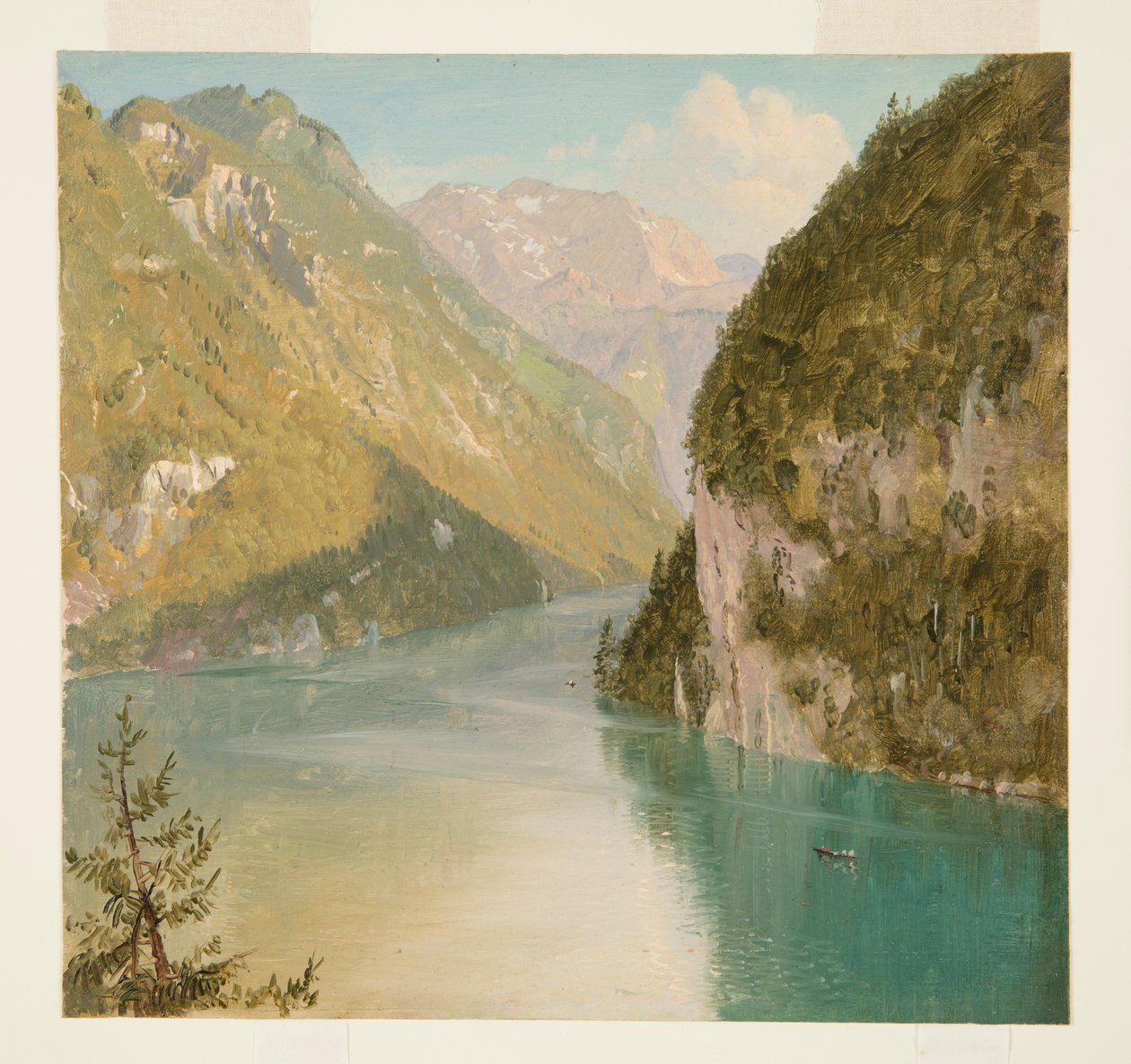 Piirros, Königssee, Baijeri, heinäkuu 1868 tekijältä Frederic Edwin Church