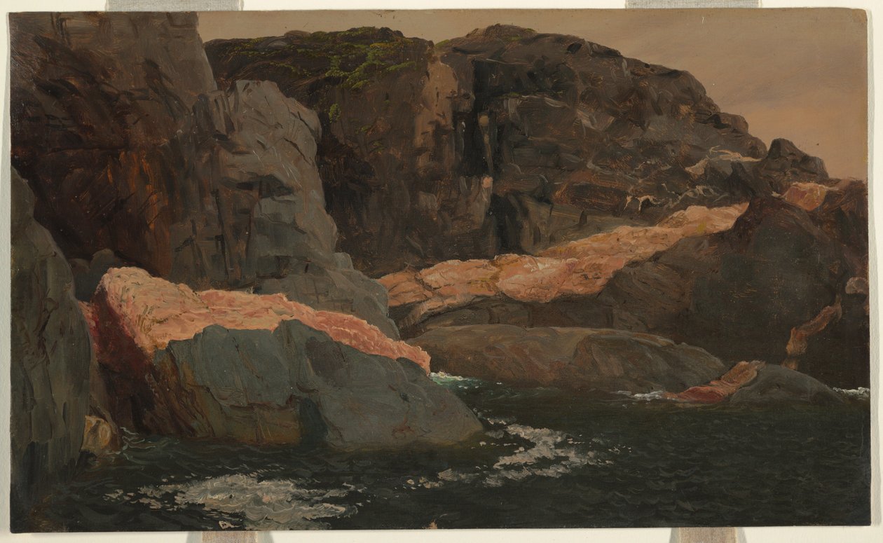 Piirros, Laborador, Isosaari, Battle Harbor, 1859 tekijältä Frederic Edwin Church