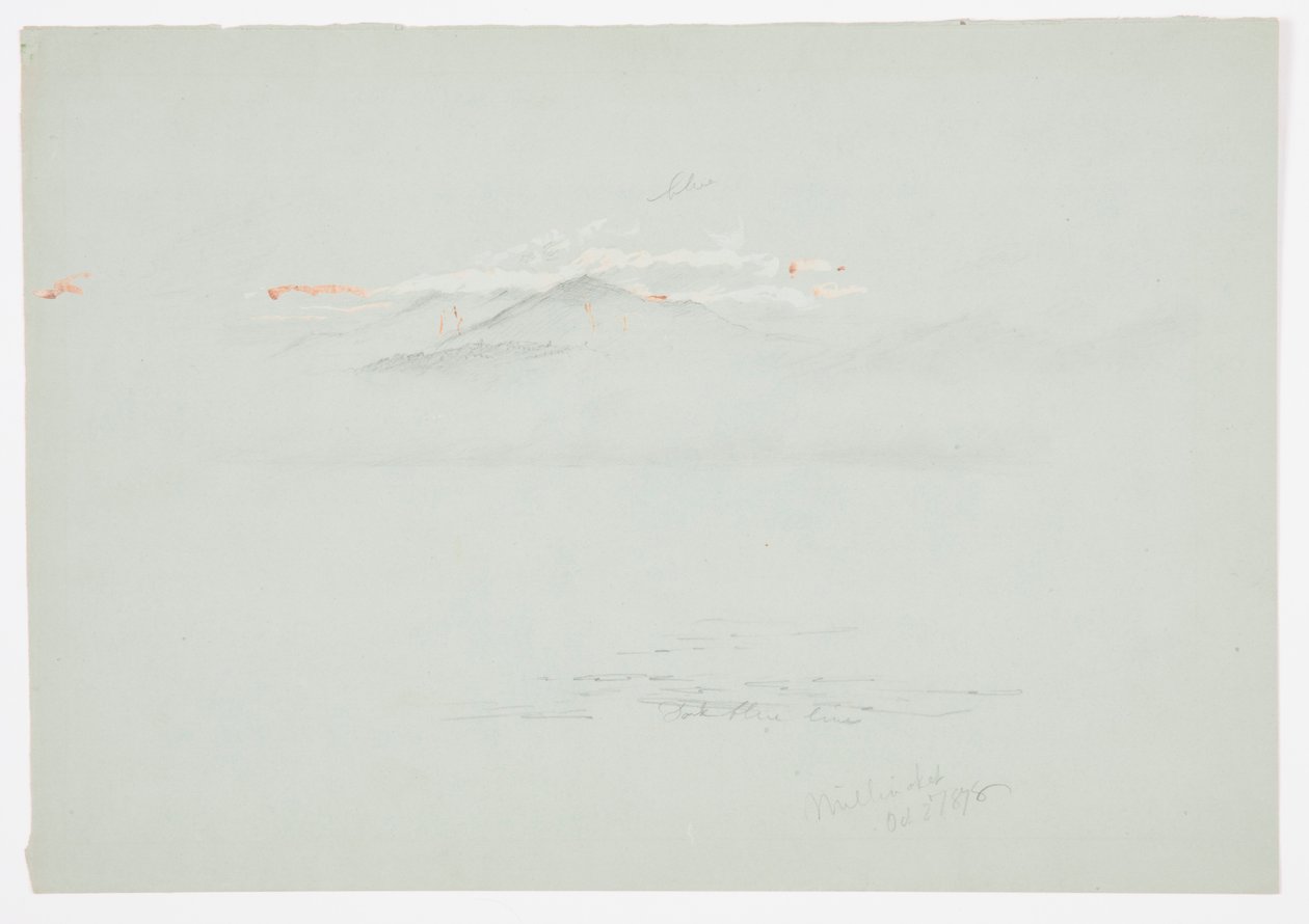 Piirros, Millinoket-järvi ja Katahdin-vuori, 1878. tekijältä Frederic Edwin Church