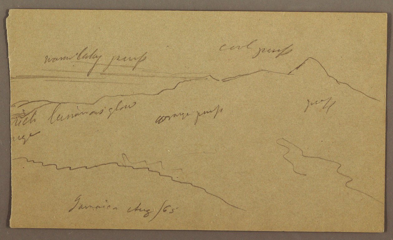 Piirros, maisema, elokuu 1865 tekijältä Frederic Edwin Church