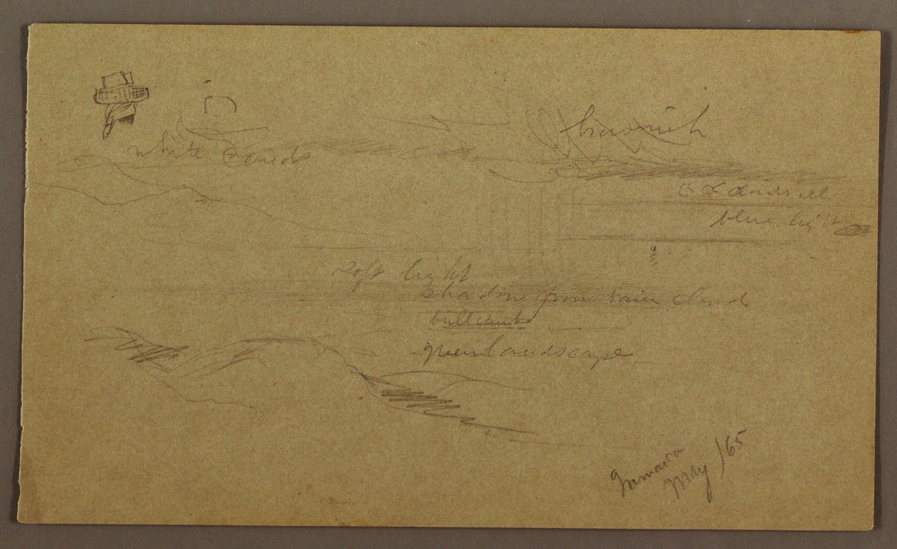 Piirros, maisema, toukokuu 1865 tekijältä Frederic Edwin Church