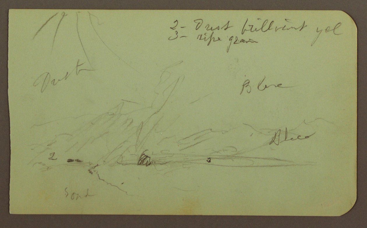 Piirros, maisema; Kääntöpuoli: Vuoristo, 1883 tekijältä Frederic Edwin Church